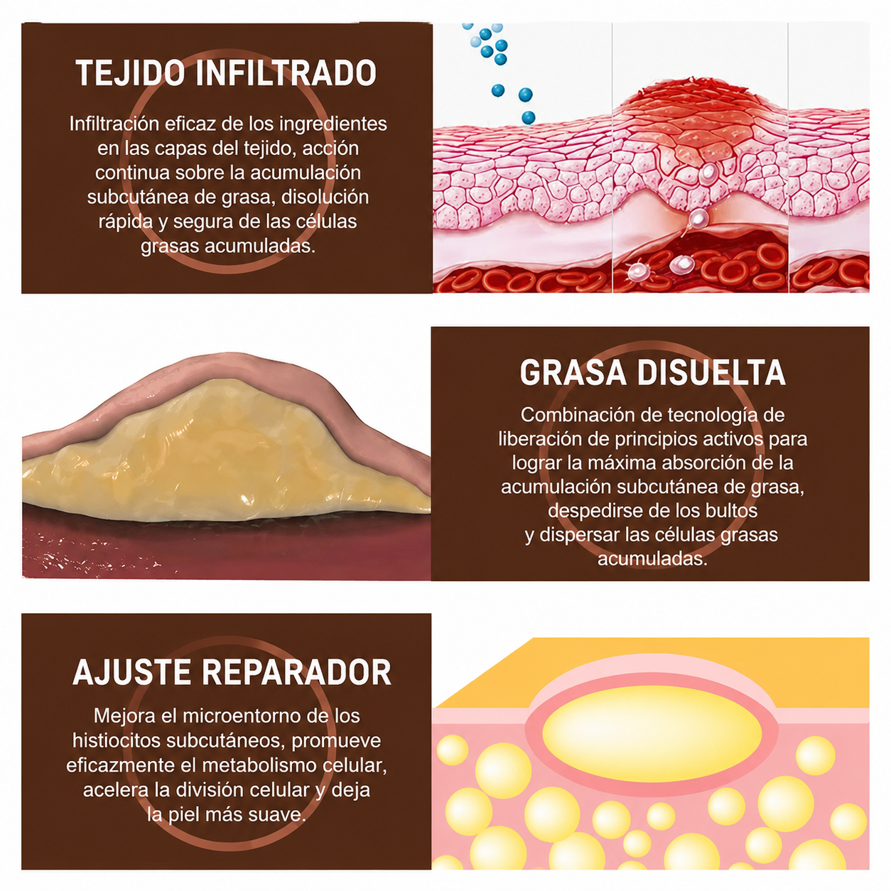 Crema para el cuidado de la piel, alivia la aglomeración del cuerpo y bloques duros.
